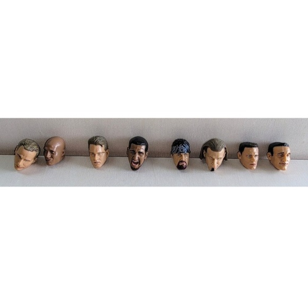WWE AEW Wrestling Figure Head Lot of 8 – Michaels Masters Daivari JBL